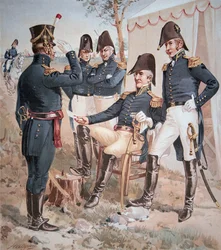 General Andrew Jackson (1767-1845) e sua equipe no campo