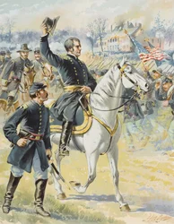 Major General Hooker na Batalha de Chancellorville, Virgínia, 3 de maio de 1863
