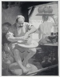 Um oleiro oriental (litho)