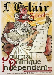 LEclair: Cartaz independente do jornal político, 1897
