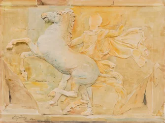 Metope central do friso de Fídias, Partenon