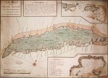 Projeto da ilha de Rattan na baía das Honduras, na latitude 16 graus 22