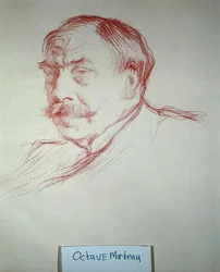 Octave Mirabeau (1848-1917) 1901 (giz vermelho sobre papel)