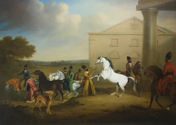 Os cavalos persas de Jorge IV, Henry B Chalon (óleo sobre tela)