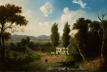 Paisagem com diligência, 1856.
