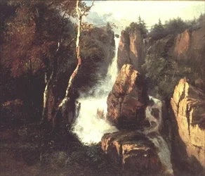 Uma cachoeira alpina