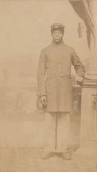 Carte-de-visite de um soldado da União não identificado, 1862-1884.