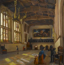 Interior de St. Mary "s Hall, Coventry, 1873
