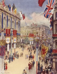 Piccadilly Circus, Londres (lito colorido)