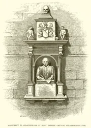 Monumento a Shakespeare na Igreja da Santíssima Trindade, Stratford-on-Avon