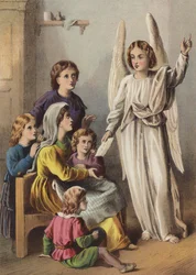 Entrega secreta da carta (chromolitho)