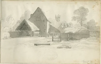Shenstone - Farm: desenho sépia, nd [1788-1855] (desenho)