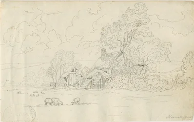 Igreja de Stonnall: desenho a caneta, 20 de junho de 1813