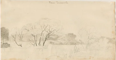 Tamworth - Vista distante: desenho a lápis, nd [1788-1855] (desenho)
