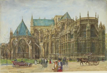 Vista da Capela de Henrique VII na Abadia de Westminster, 1913 (wc no papel)
