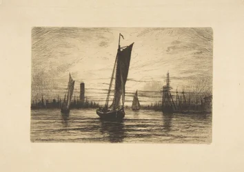 Pôr do sol no East River, 1879.