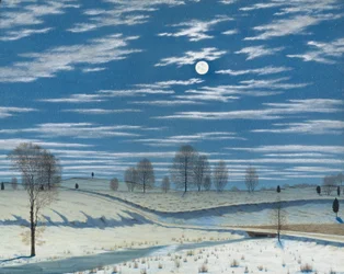 Cena de inverno no luar, 1869.