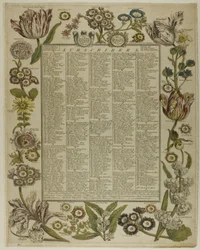 Página de rosto, de doze meses de flores