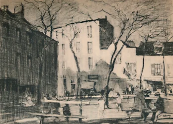 La Place Du Tertre Uma praça intocada da vila., C1927, 1927