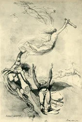 Herói morto com deusas, 1778, 1943.