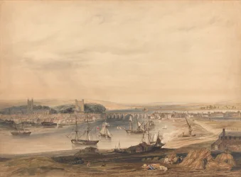 Uma Vista de Rochester, a Cidade e o Porto
