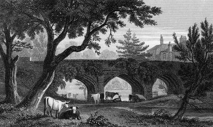 Ponte de Eltham, Kent, gravada por Henry Adlard, 1832