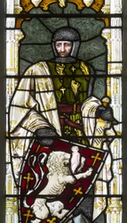 Cambridge, Trinity College, Heaton Butler e Bayne, Henry Holiday, Simon de Montfort, 1870, adaptado de Carl Almquist