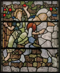 Ó vós, coisas verdes, detalhe da janela Benedicite, c. 1895