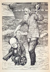 Apoiando cada homem no topo do pub.1876 da maré.