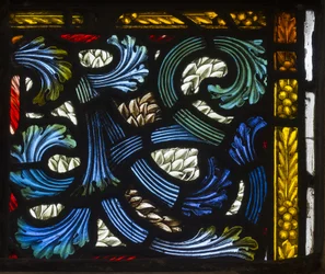 Westminster, St Margaret, James Powell e filhos, Henry Holiday, detalhe do padrão, 1883