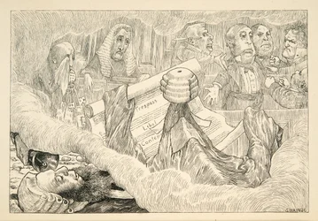 Você deve saber -, disse o juiz, mas o Snark exaltou Fudge! &39;, da caça do Snark, uma agonia em oito se encaixa, por Lewis Carroll, pub. 1876