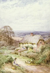 The Thatched Cottage (aguarela)