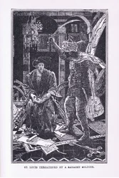 St Louis ameaçado pelo soldado saracen, 1912