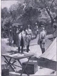 Rendição de Cronjes, ilustração fromCassells História da Inglaterra, de 1900