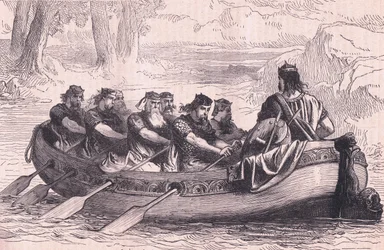 Edgar, o pacífico, foi remado pelo rio Dee por oito príncipes tributários em 956 dC