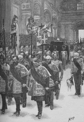 O enterro de Wellington, c1890