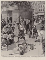 O massacre dos cristãos nas ruas de Galata