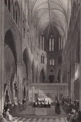 Consagração dos bispos coloniais na Abadia de Westminster, Londres (gravura)