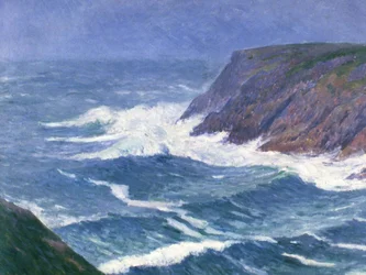 Île de Groix, paisagem costeira, entrada do porto de Saint Nicolas, 1908.
