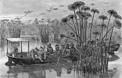 Na Boca dos Rusizi, de &39;Como encontrei Livingstone; Viagens, aventuras e descobertas na África Central &39;, 1867