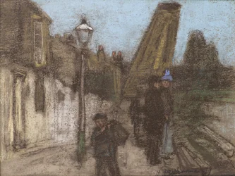 Casa às margens do Tamisa (pastel)
