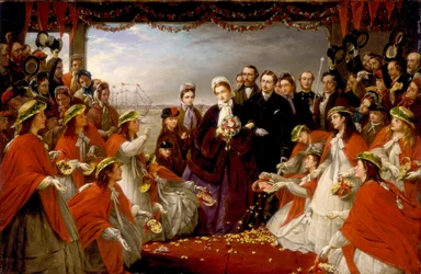 Desembarque de S.A.R.H. a Princesa Alexandra em Gravesend, 7 de março de 1863
