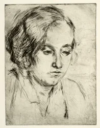 Retrato da irmã do artista Ella Wahlgreen Nielsen