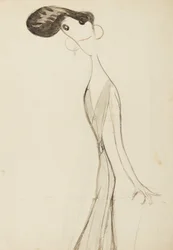 Irene Vanbrugh, estuda para a série Stars of the Music Stage, c.1908 (wc no papel)