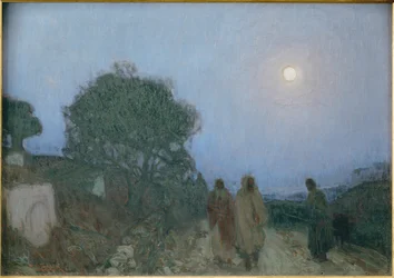 Cristo e os seus discípulos a caminho de Betânia (pintura sobre tela)