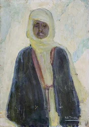 Homem marroquino (óleo no painel)