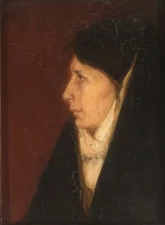 Perfil da cabeça de uma mulher