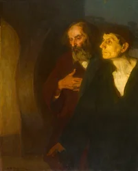 Os dois discípulos no túmulo, c. 1906.
