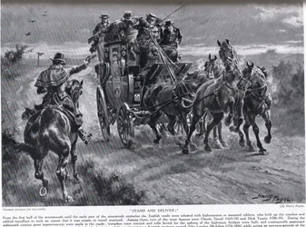 Stand and Deliver, ilustração da "História da nação britânica" de Hutchinson