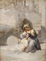 Camponeses italianos (óleo sobre tela)